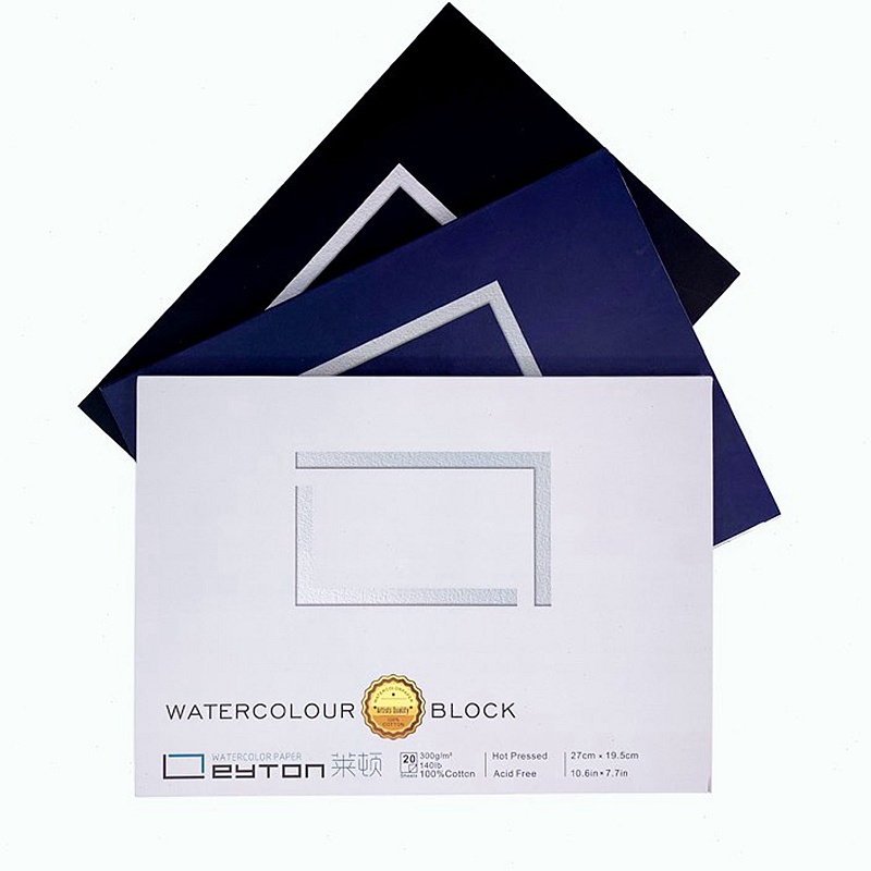 LEYTON Watercolor Block 100% Cotton 300g 20sheets Professional Water Color Paper Acid Free For Painting Art School Supplies